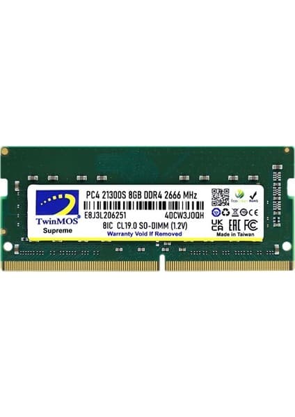 TwinMOS 8GB DDR4 2666MHz (MDD48GB2666N) (NB) Fiyatı
