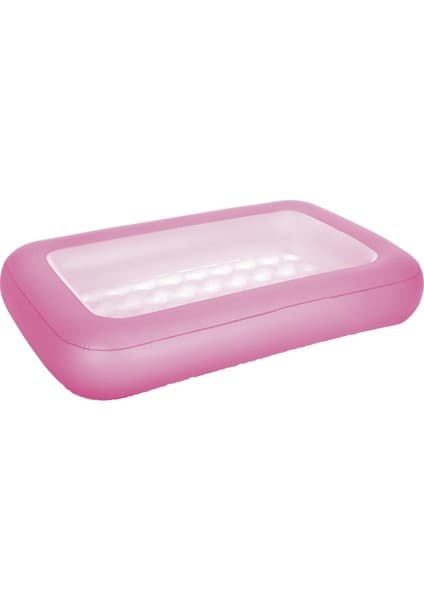 Bestway Şişme Tabanlı Dikdörtgen Havuz 51115 164 x 104 x 25 cm Pembe Renkli Dayanıklı