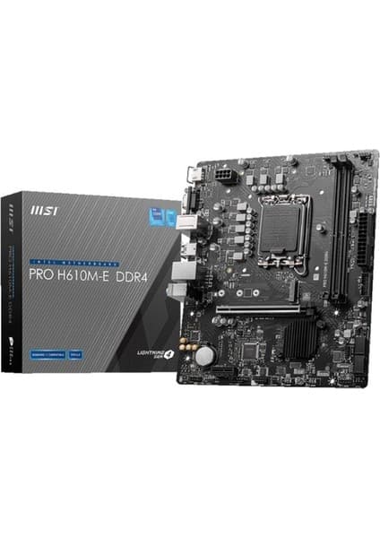 Tuba Toptaş Msı Pro H610M-E Ddr4 3200MHZ 1xvga 1xhdmı 1xm.2 USB 3.2 Matx 1700P (12. / 13. ve 14.