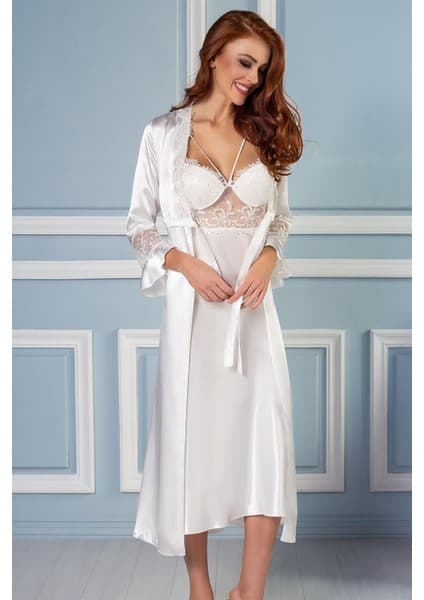 Pierre Cardin 6025 Altılı Saten Gecelik - Sabahlık