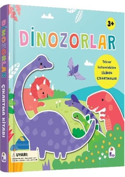 İndigo Çocuk Dinozorlar - Silikon Çıkartmalı Kitabı ve