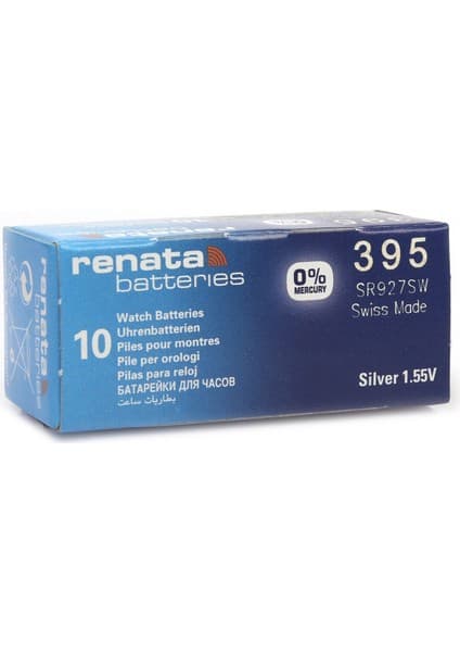 Eco Port Renata 395 SR927SW 1.55V Alkalin Saat Pili 10