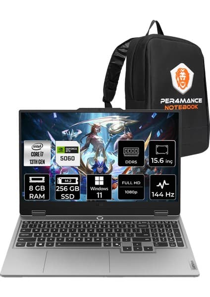 Lenovo Loq 15IRX10 i7 13650HX RTX 5060 8GB 8GB RAM 256GB SSD