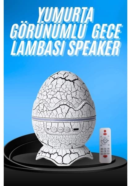 Epilons Gece Lambası Yumurta Işık Speaker Yeni Nesil Dinozor Yumurtası