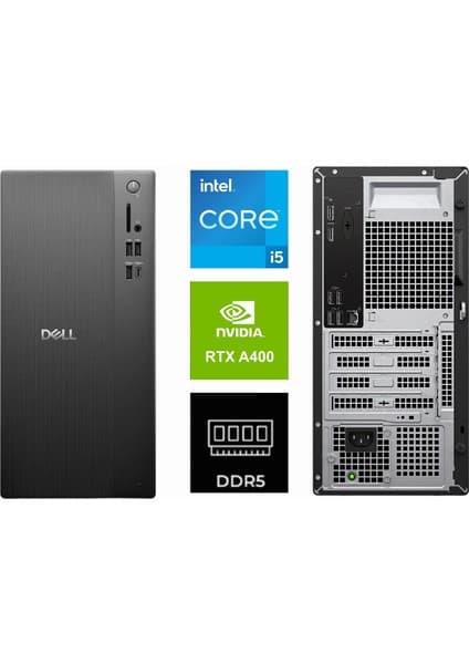 Dell Tower Intel Core I5 14400 ECT1250-K0239 8gb 512GB A400 4gb Freedos Masaüstü