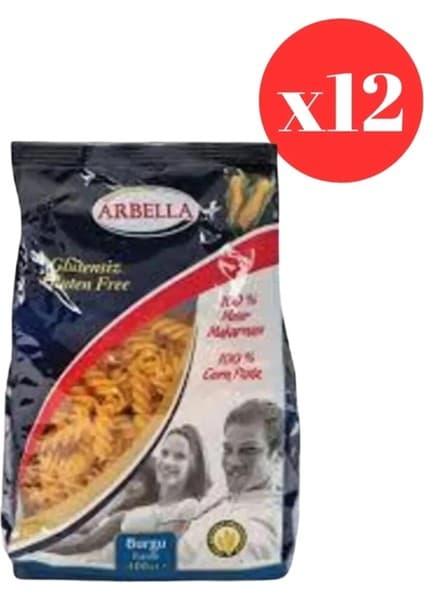 Arbella Glutensiz Burgu Makarna 400 gr 12