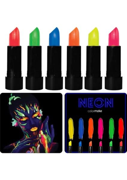 Colezium Glowpaint 6 Lı Neon Boya - Uv Işıkta Parlayan