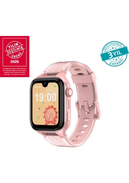 Ttec Kidi Pro AMOLED Ekranlı GPS 4G Sim Kartlı Akıllı Çocuk Saati Balerin Pembesi 2KSW03
