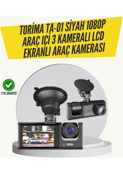 Ta-01 3 Kameralı 1080P Araç Kamerası Siyah - Lisinya Fiyatı