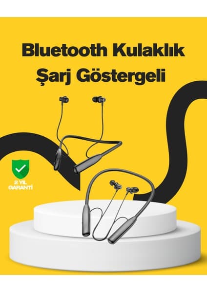 Y12 Bluetooth Boyun Bantlı Kulaklık – 100 Saat Pil, Bluetooth 5.3, Dokunmatik Kontrol -