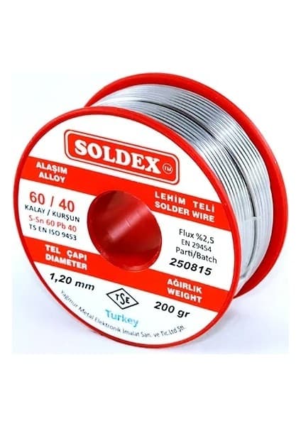 Eco Port 60-40 Lehim Teli 200 gr 1,2 mm - Sn:60 /
