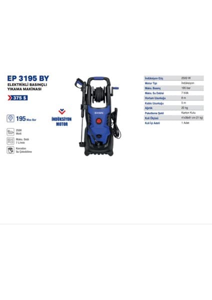 Exen Ep 3195 BY-195 Bar 2500W Basınçlı Yıkama