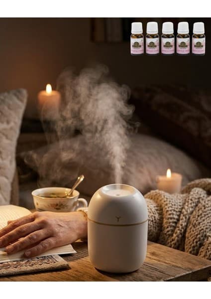 Toyigoo Mini Nemlendirici 5 Esans Hediyeli LED Işıklı