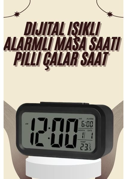 Toyigoo Dijital Masa Saati Termometreli Takvim Çalar Saat Fiyatı
