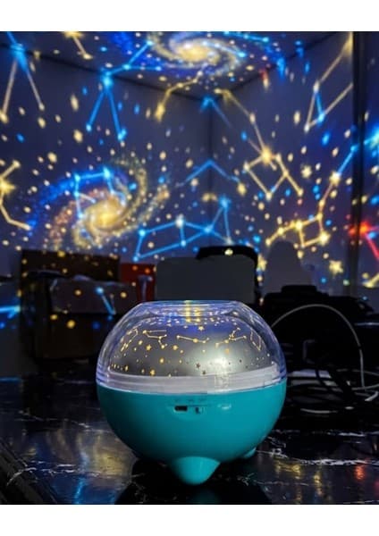 Toyigoo Çok Renkli LED Yıldız Projektör Gece Lambası Bluetooth Müzik Çalar ve Kumandalı Kontrol -