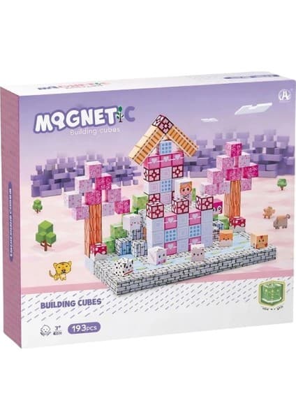 Snow Flake Magnetic Tiles Cubes 193 Parça
