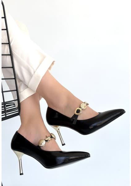 Erbilden Conne Siyah Cilt Stiletto