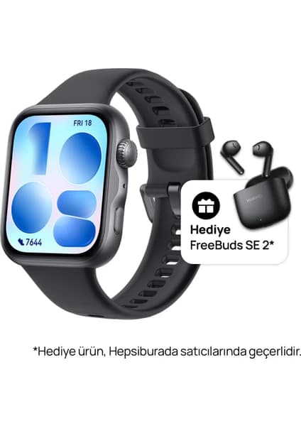Huawei Watch Fit 5 Akıllı Saat - Siyah, Bluetooth Kulaklık Hediye, Gelişmiş Uyku Takibi, Uzun Pil Ömrü, Ios Android Uyumlu