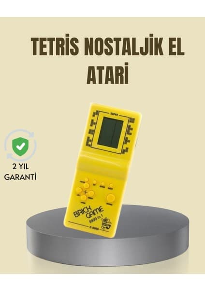 Mey İthalat Mey Ithalat® Taşınabilir Tetris Oyunu El Konsolu – Dayanıklı Plastik, Pil ile Çalışan