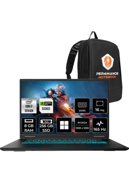 Gigabyte Gaming A16 I7 13620H RTX5060 8gb 8gb Ram 256GB SSD