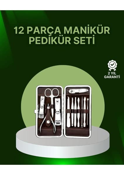 Enco Store 12 Parçalık Özel Deri Çantalı Kişisel Bakım