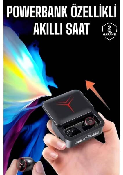 Powerbankli Kulaklık Bluetooth Bağlantılı Çoklu