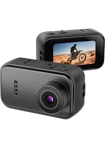 F2 2k 1080P Siyah Parmak Kamera 130° Geniş Açı IPS Ekranlı Mini Taşınabilir Güvenlik