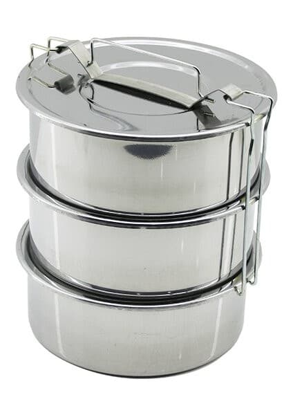Motto Ticaret NO-18CM 3lü Metal Sefer Tası Derinlik : 6.5cm Taşıma Kulp=bağlama Kancalı
