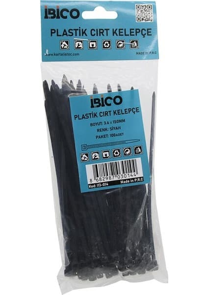 Motto Ticaret Siyah 3.6X150MM Plastik Cırt Kelepçe Fiyatı