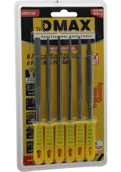 Motto Ticaret 6pcs Mini Çelik Eğe Seti Düz - Yuvarlak - Yarı Fiyatı