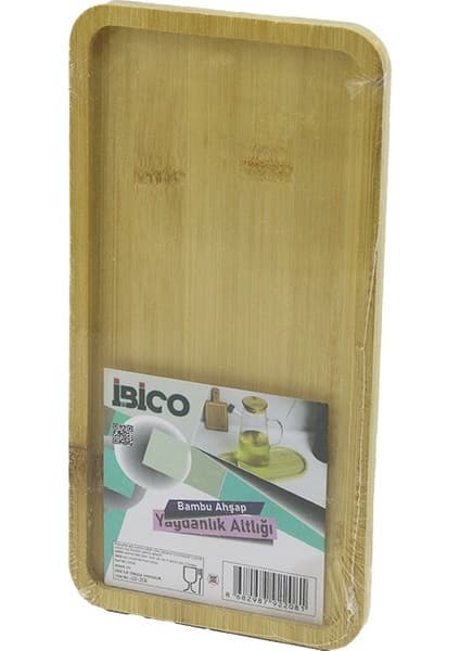 Motto Ticaret Dikdörtgen Ahşap Bambu Yağdanlık Altlık Mini Tepsi 12 x 23.4 x 0.8cm