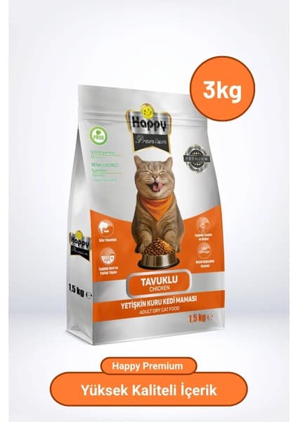 Happy Tavuklu Kuru Kedi Maması 3 kg Fiyatı - Taksit Seçenekleri