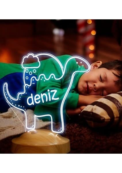 Dinozor Bebek Hediyesi, Çocuklara Hediye LED Lamba, Doğum Günü Hediyesi Sevimli Dino, Dinazor