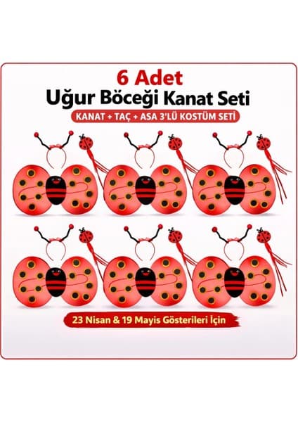 AyrStore 6'lı Uğur Böceği Ateş Böceği Kostüm Seti – Fiyatı