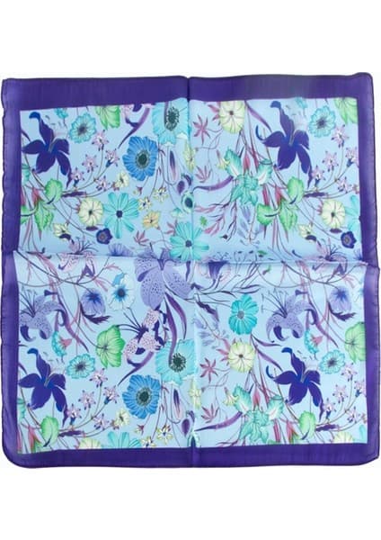 AyrStore Çiçek Desenli Mor Renkli Zr Şifon Fular 50*50 cm Fiyatı