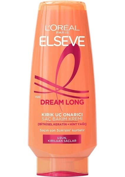3 Adet Elseve Saç Kremi 250 ml Dream Long Kırık Uç