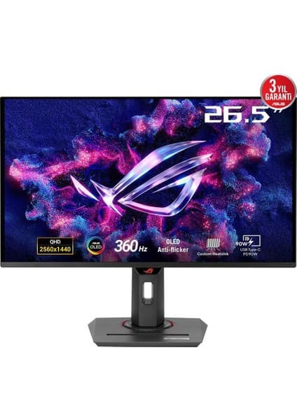 Asus Rog Strix OLED XG27ACDNG 26.5 Inc 360Hz 0.03S HDMI Dp Type-C USB 3.2 Freesync Premium Pro