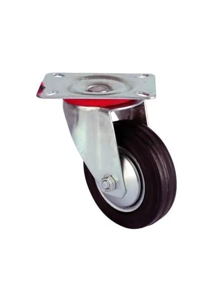 Eco Port Servis Tekeri - Tablalı Siyah Döner - Çap 125 mm