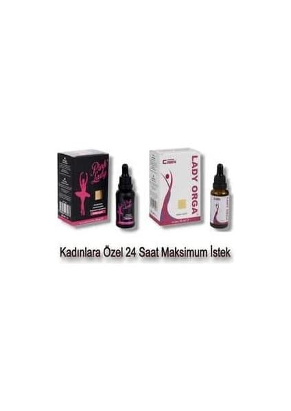 Tiklad Kadınlara Özel 24 Saat Etkili Istek Arttırıcılı Pink Lady + Lady Orga Love Drops Damla 30