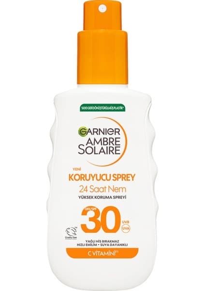 Garnier Ambre Solarie 24 Saat Nem Veren Yüksek Koruyucu Sprey Spf 30 150 ml 2
