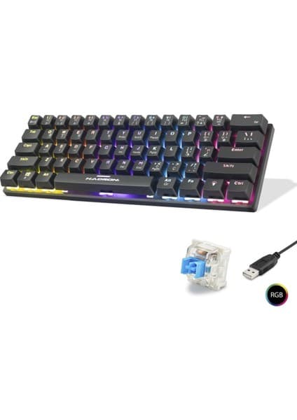 Skygo Mekanik Mini Klye Blue Switch Rgb - Siyah G509B