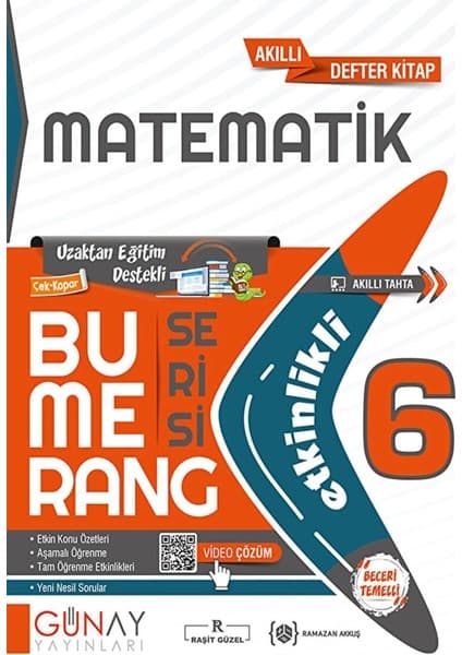6. Sınıf Matematik Bumerang Soru Bankası / Kolektif / Günay Yayınları /