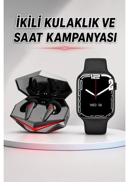 Astraltech Ikili Set Dev Kampanya Ucuz Kulaklık Ucuz Akıllı Saat Gürültü Önleyici Uzun Pil