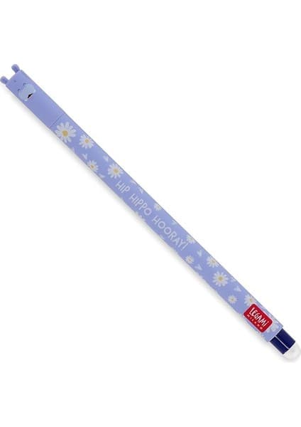 Silinebilir Jel Kalem - Hippo, Termosensitif Mürekkep, 0,7 mm Uç Çapı, 15 cm Uzunluk Mavi