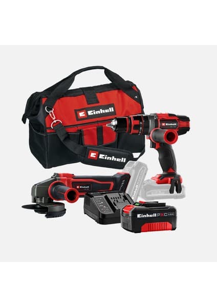 Einhell 2'li Akülü Vidalama ve Taşlama Makine