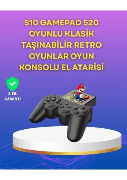 Epilons 2.4 İnç Ekranlı 500 Oyunlu Taşınabilir Retro Oyun
