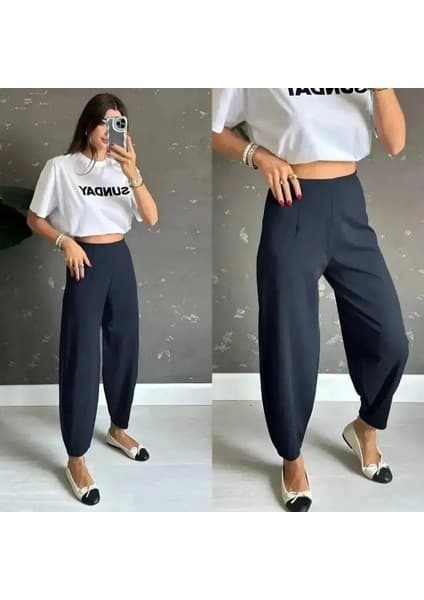 Efnaz Style Kadın Krep Kumaş Balon
