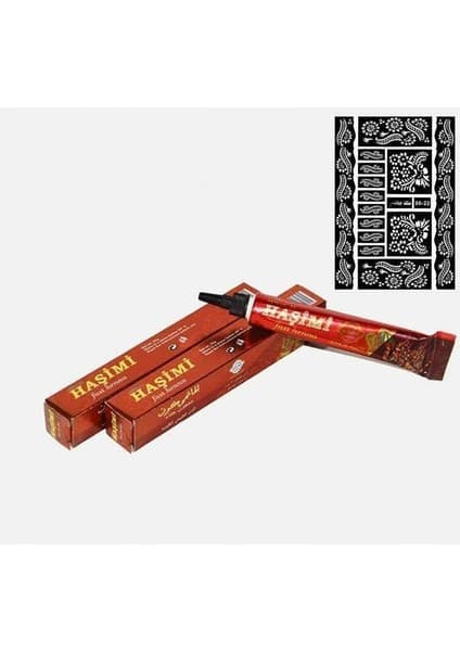 Doğal Kırmızı Hint Kınası Dövme Şablonu Hediyeli Fiyatı