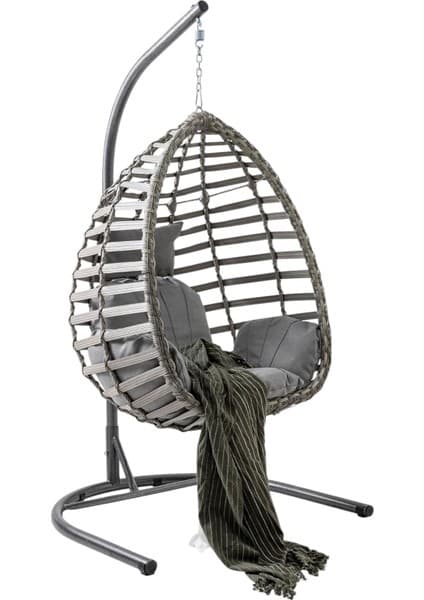 Capri Swing Gümbet Tekli Rattan Bahçe Balkon Salıncağı