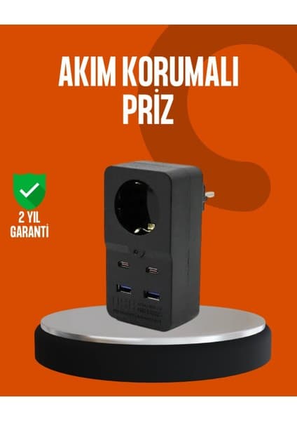 Epilons Akım Korumalı Priz 4 Usb Type C Destekli Yüksek Isı